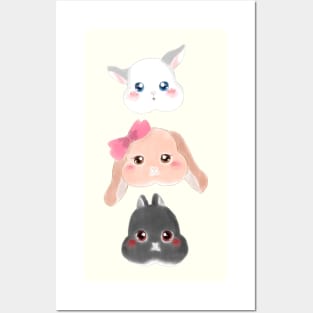 BSC Vertical Line | Rabbit Head | Bunniesmee Posters and Art